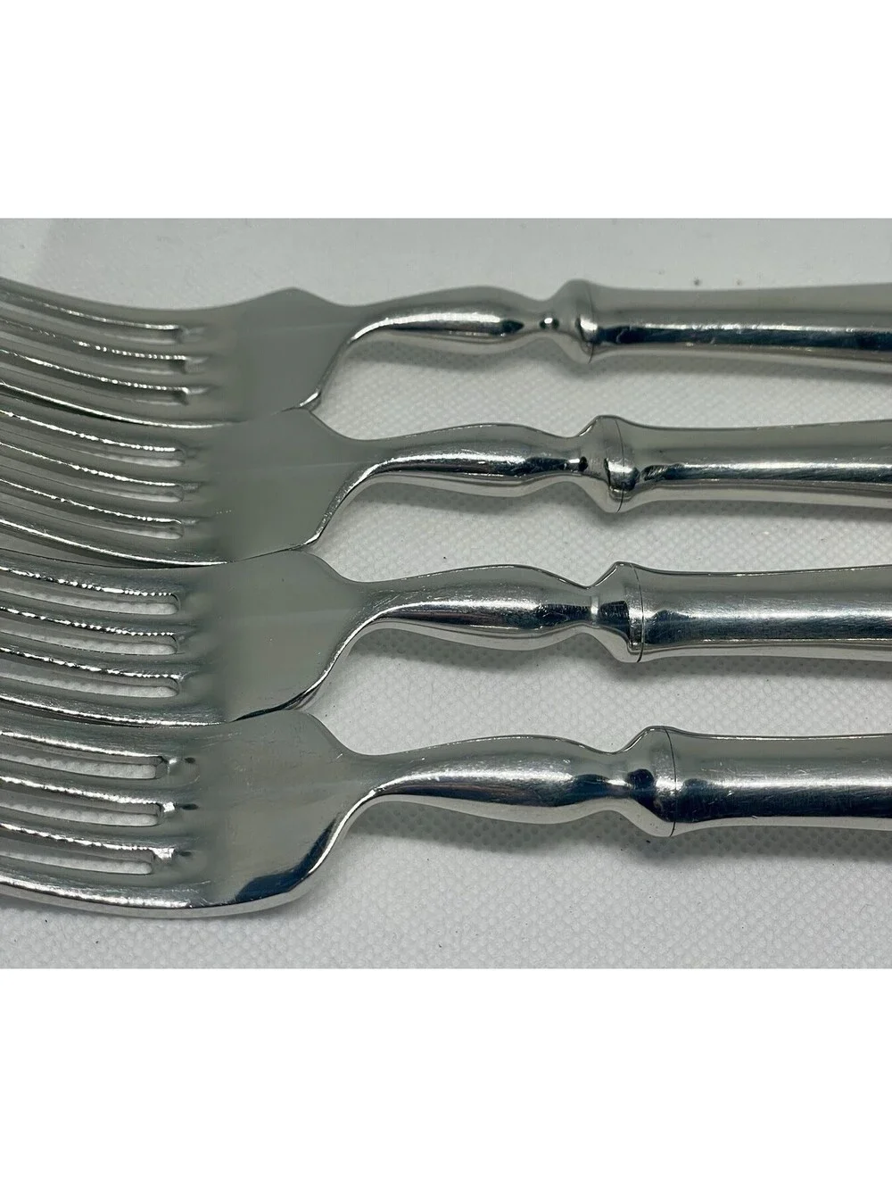 (4) Pottery Barn SAVANT 18/10 Stainless Portugal Dinner Fork Lot ~ 8.5”